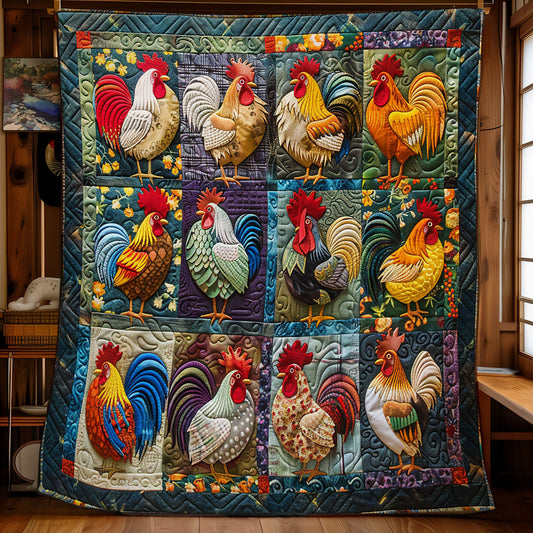 Colorful Chicken Collection SR1608037CL Quilt