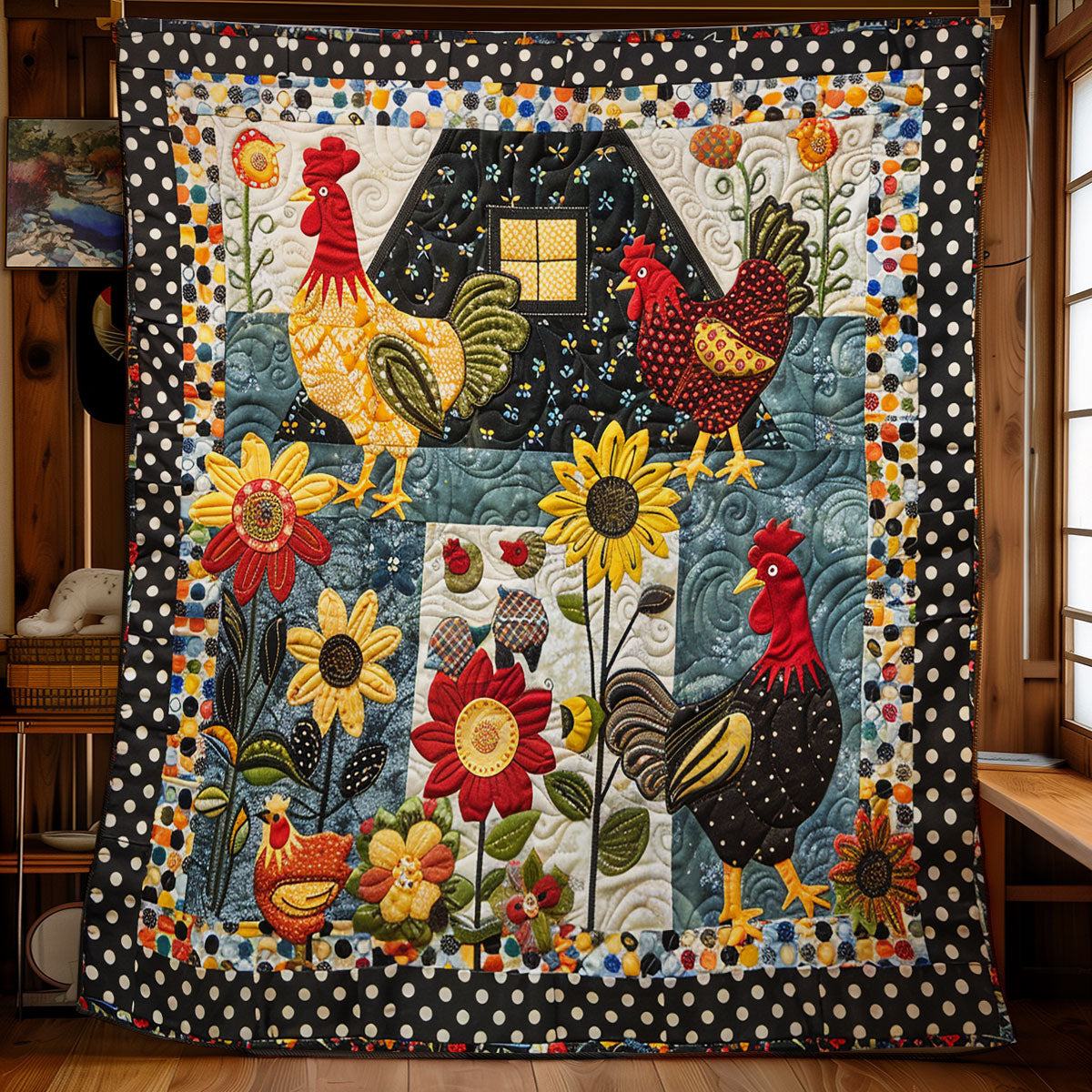 Colorful Chicken SR2208009CL Quilt