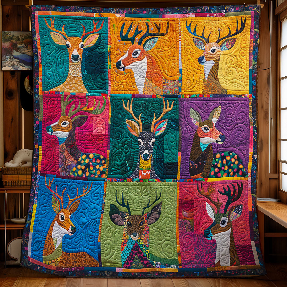 Colorful Deer SR2108015CL Quilt