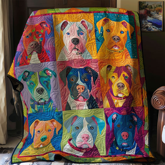 Colorful Dogs Face WM1308008CL Quilt