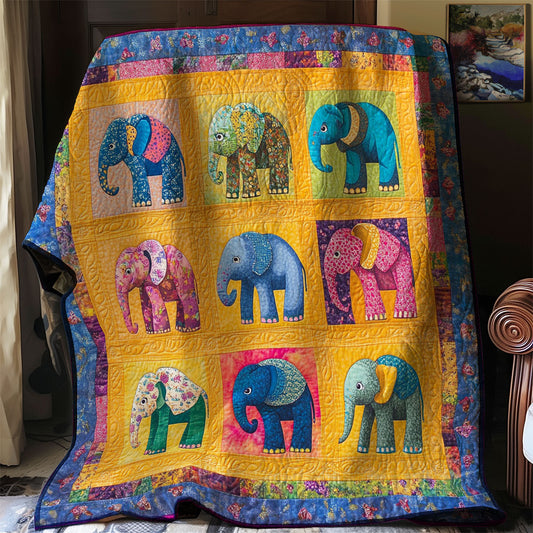 Colorful Elephants WM0608003CL Quilt