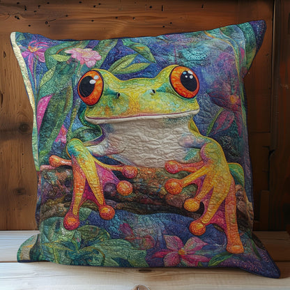 Colorful Frog WM0208153CL Quilt Pillow Case