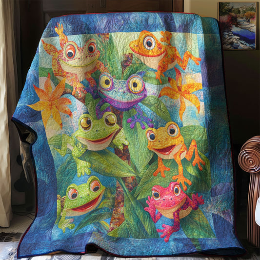 Colorful Frogs WM0308028CL Quilt