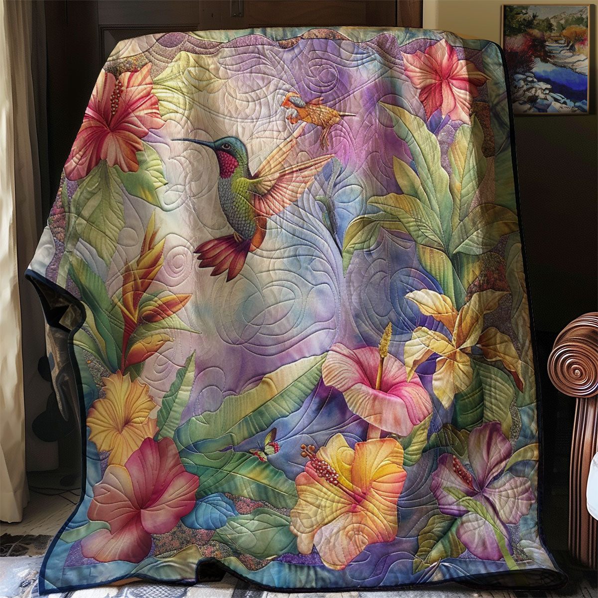 Colorful Hummingbird WM0509009CL Quilt