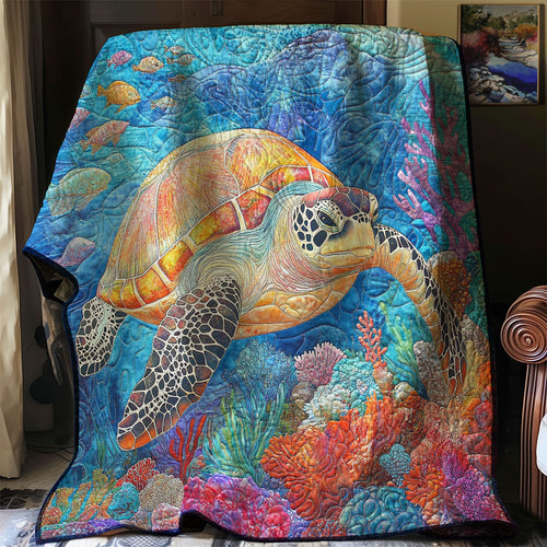 Colorful Sea Turtle WM0608013CL Quilt