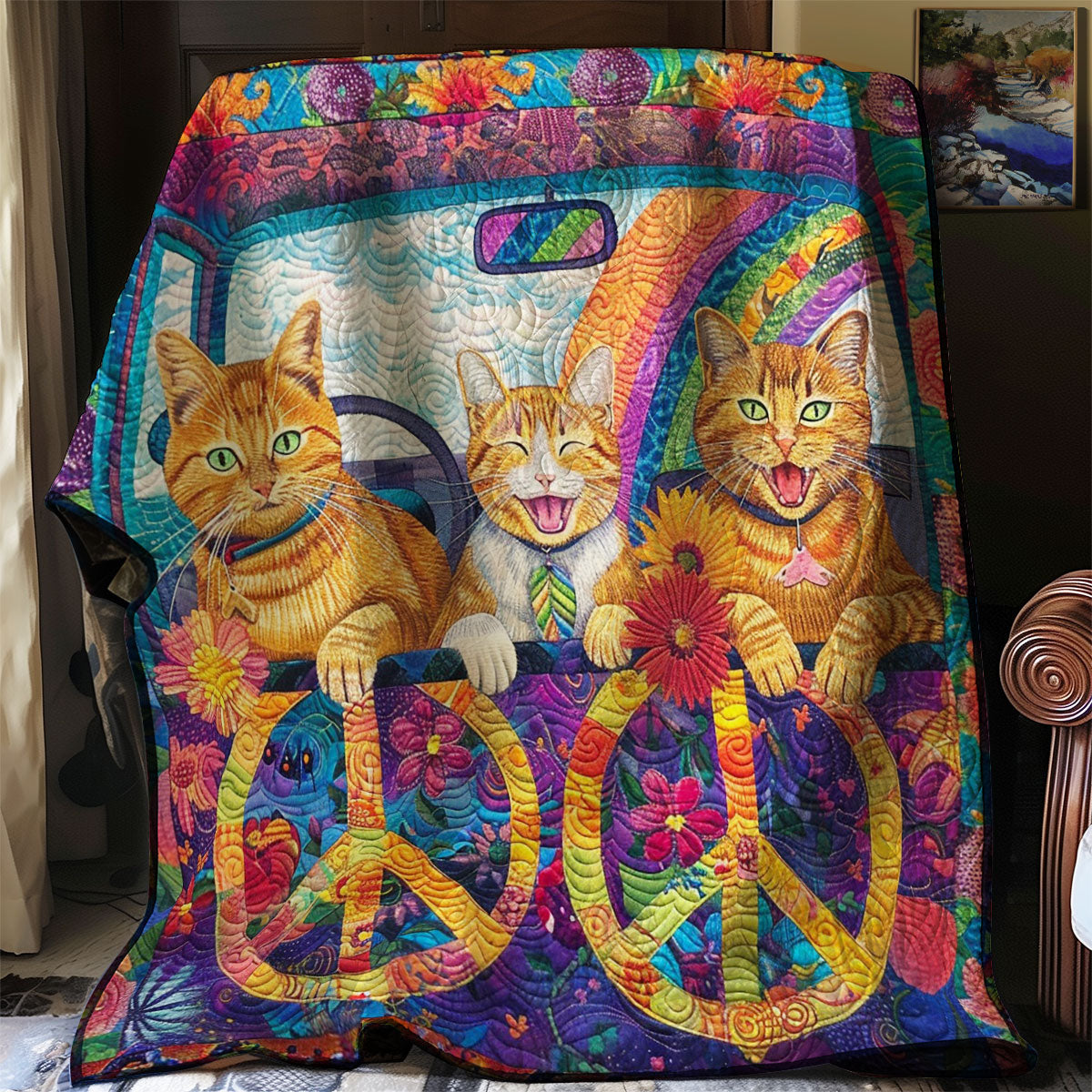 Colorful Trip Cat WM2408043CL Quilt