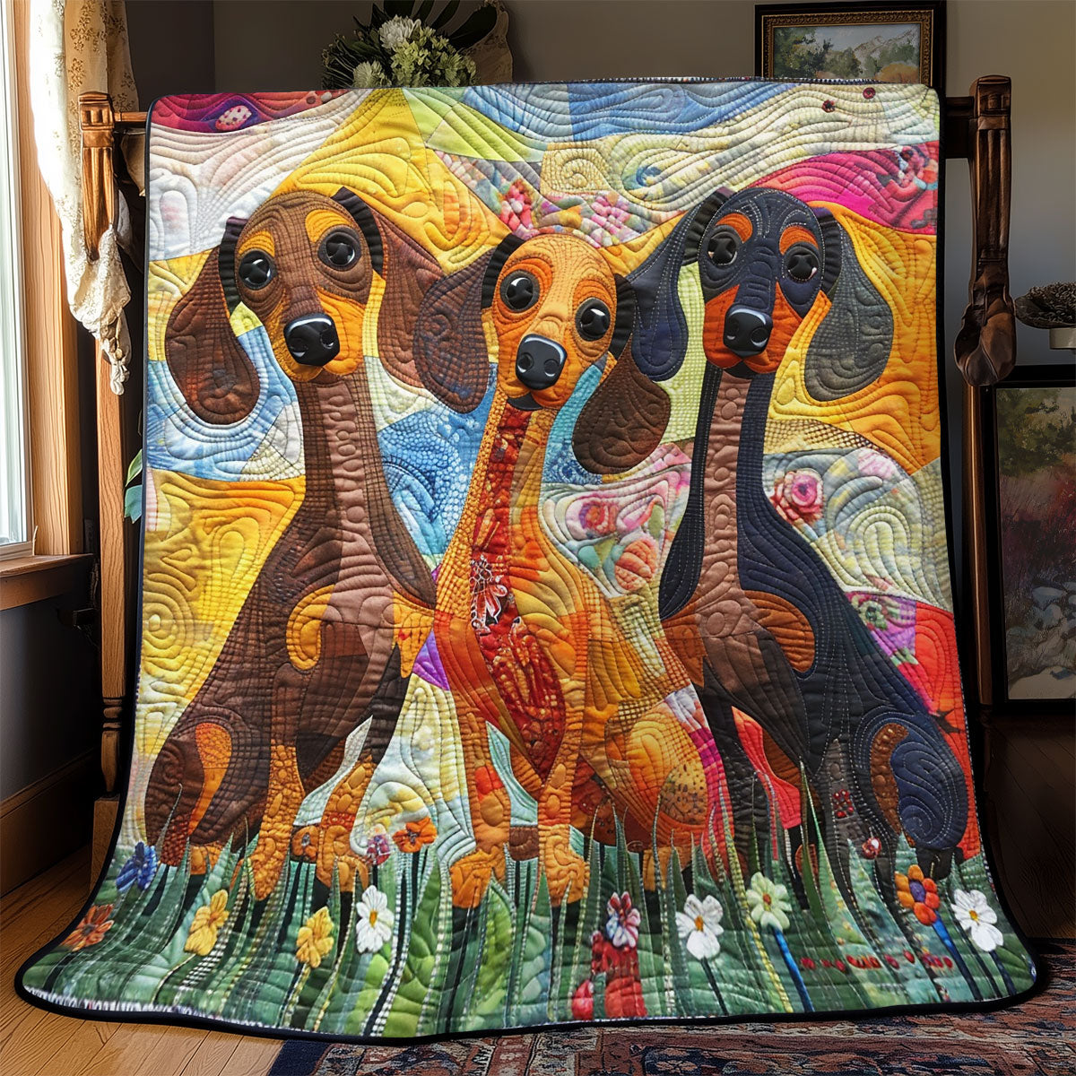 Comfy Dachshund WN2208050CL Quilt