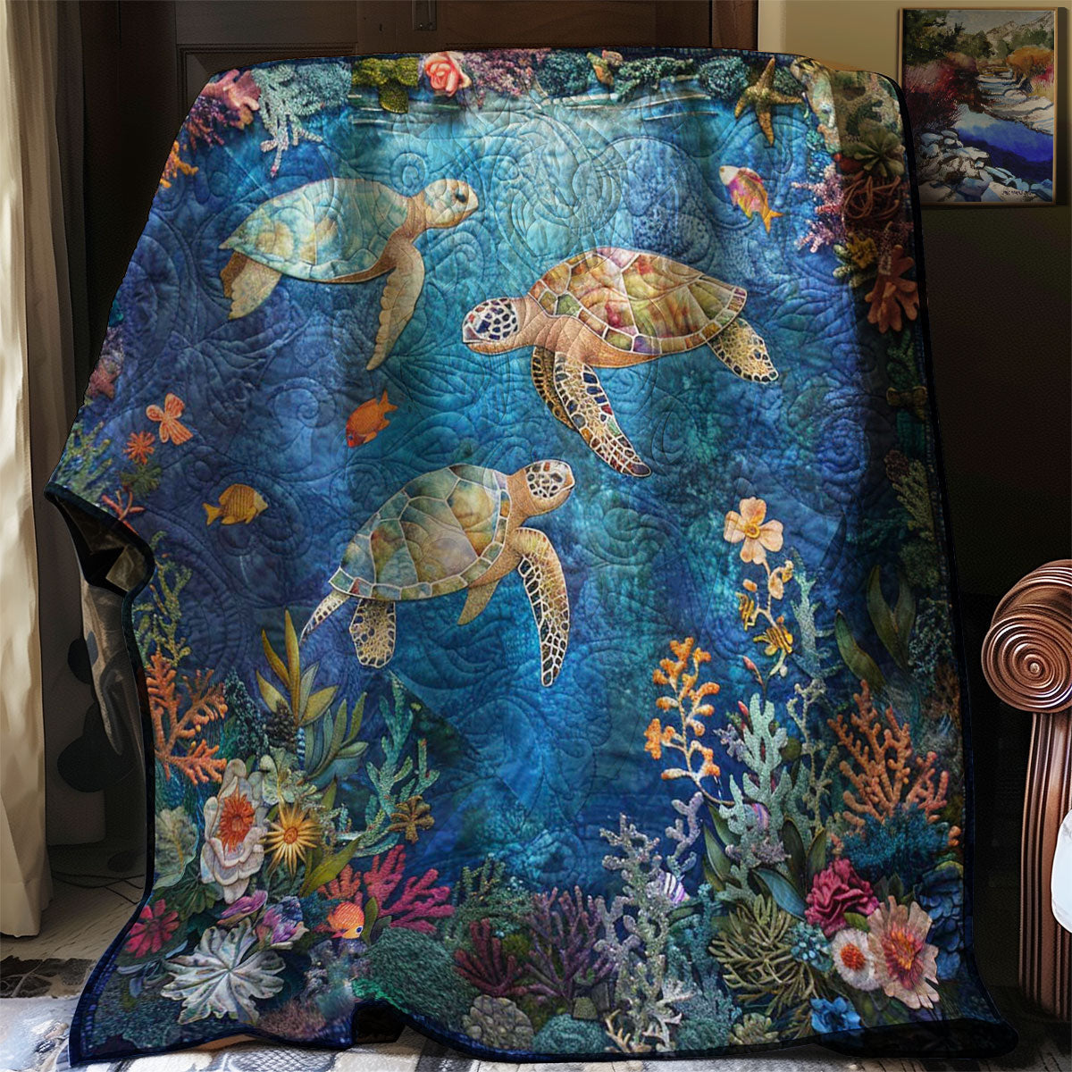 Coral Reef Turtle WN1008012CL Quilt