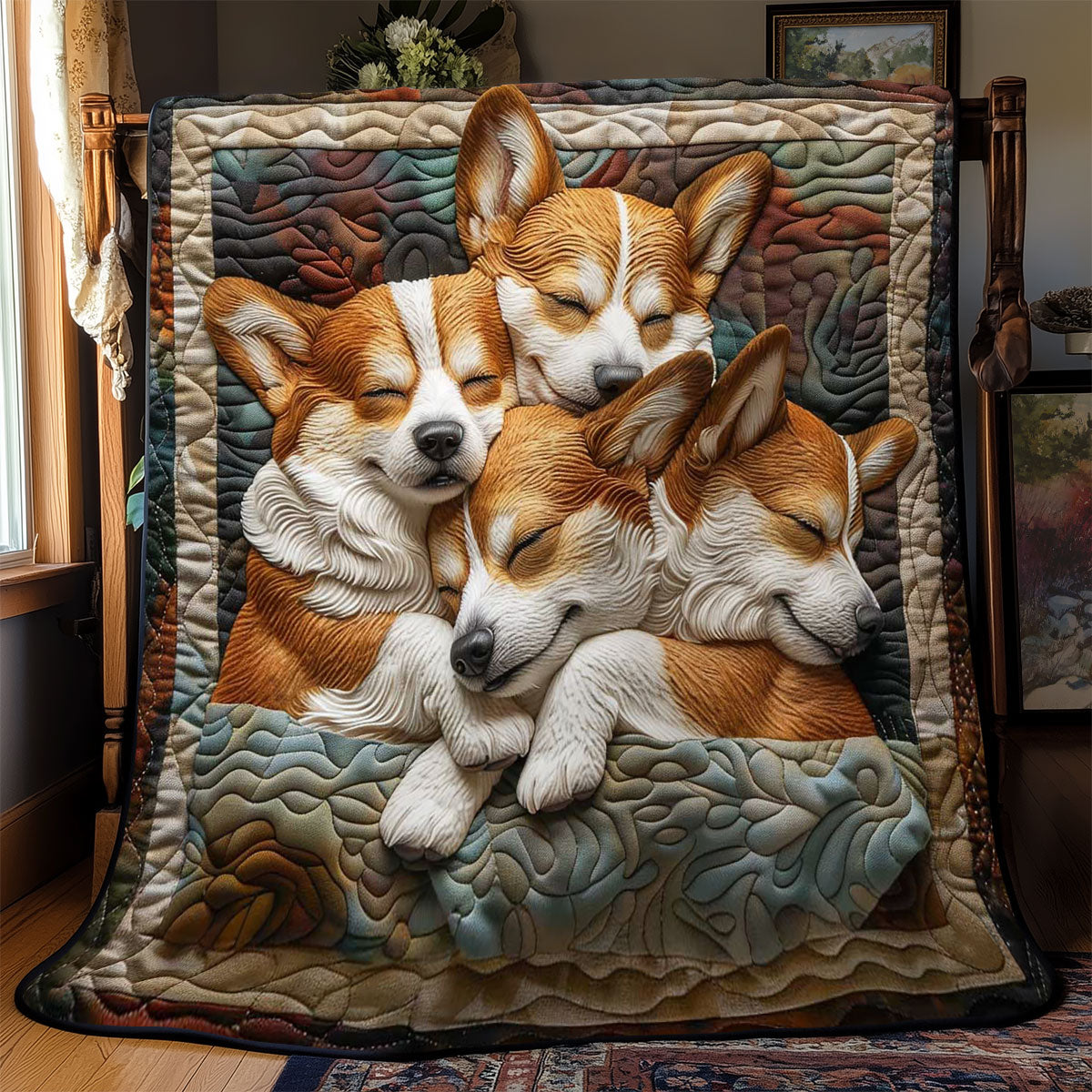 Corgi Cozy Retreat WN2808087CL Quilt