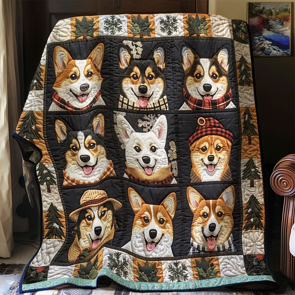 Corgi Smile WN0909033CL Quilt