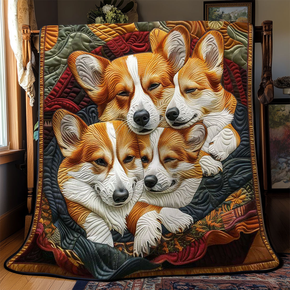 Corgi’s Cozy Corner WN2808063CL Quilt