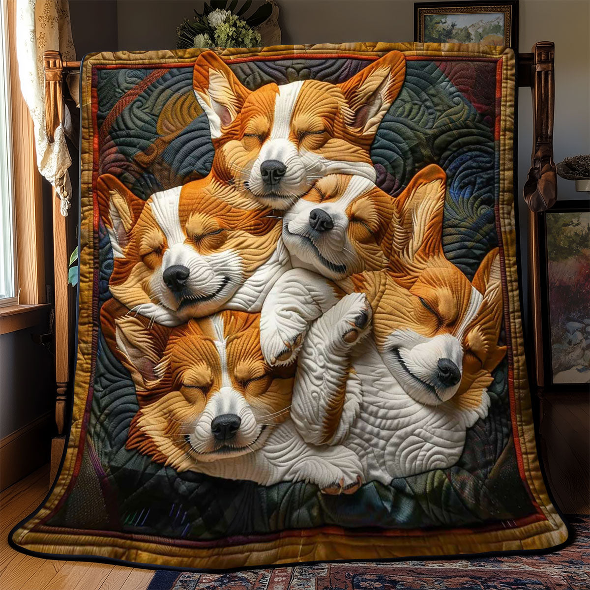 Corgi’s Happy Nest WN2808059CL Quilt