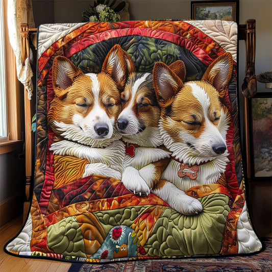 Corgi’s Plush Paradise WN2808070CL Quilt