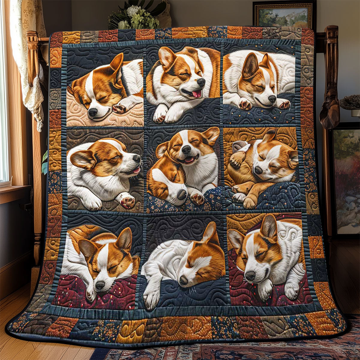 Corgi’s Restful Retreat WN2808108CL Quilt