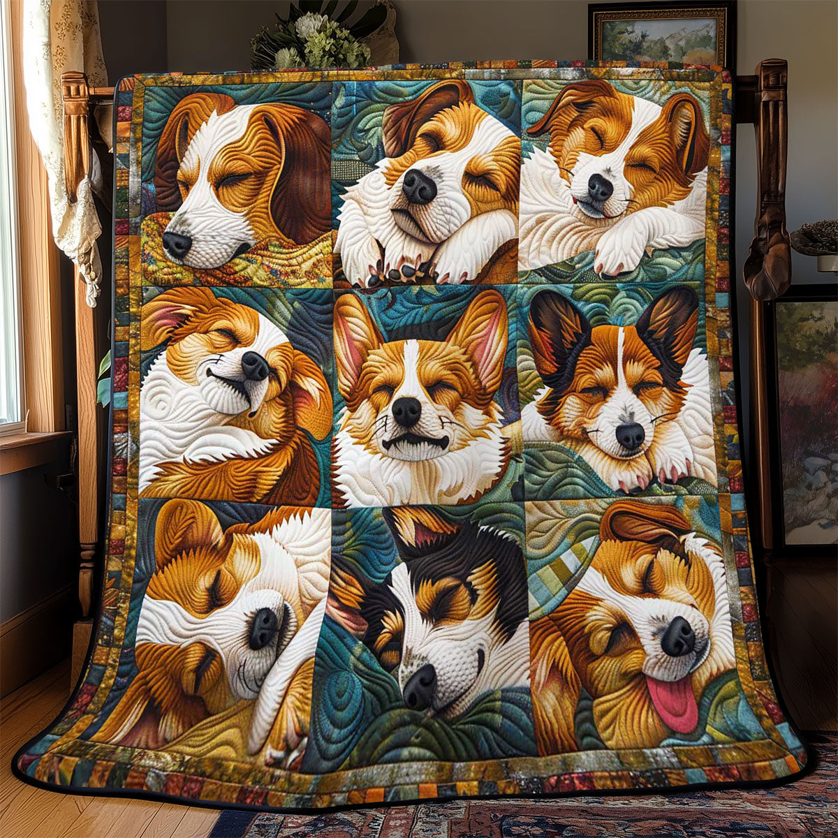 Corgi’s Snuggle Retreat WN2808100CL Quilt