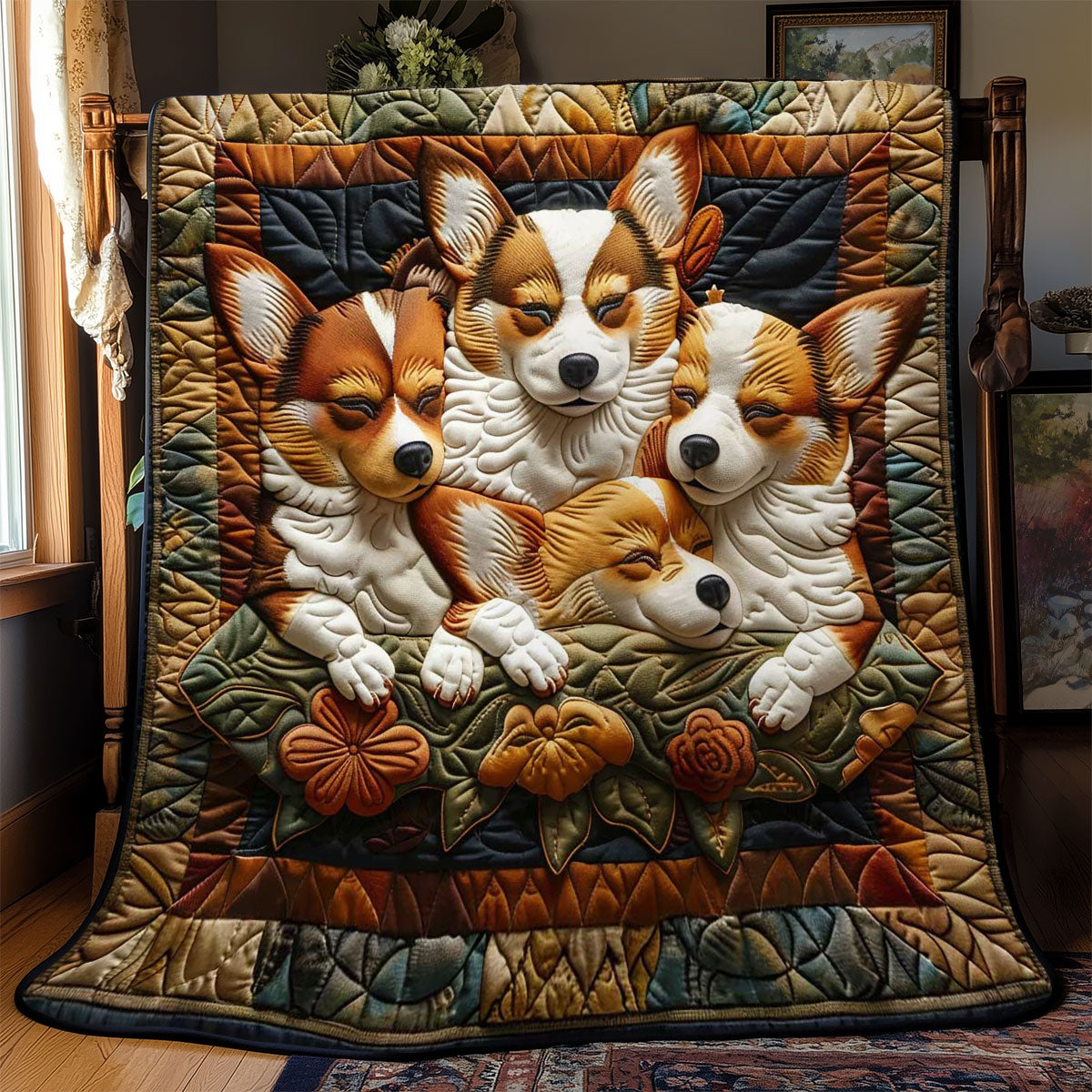 Corgi’s Soft Snuggle Spot WN2808088CL Quilt