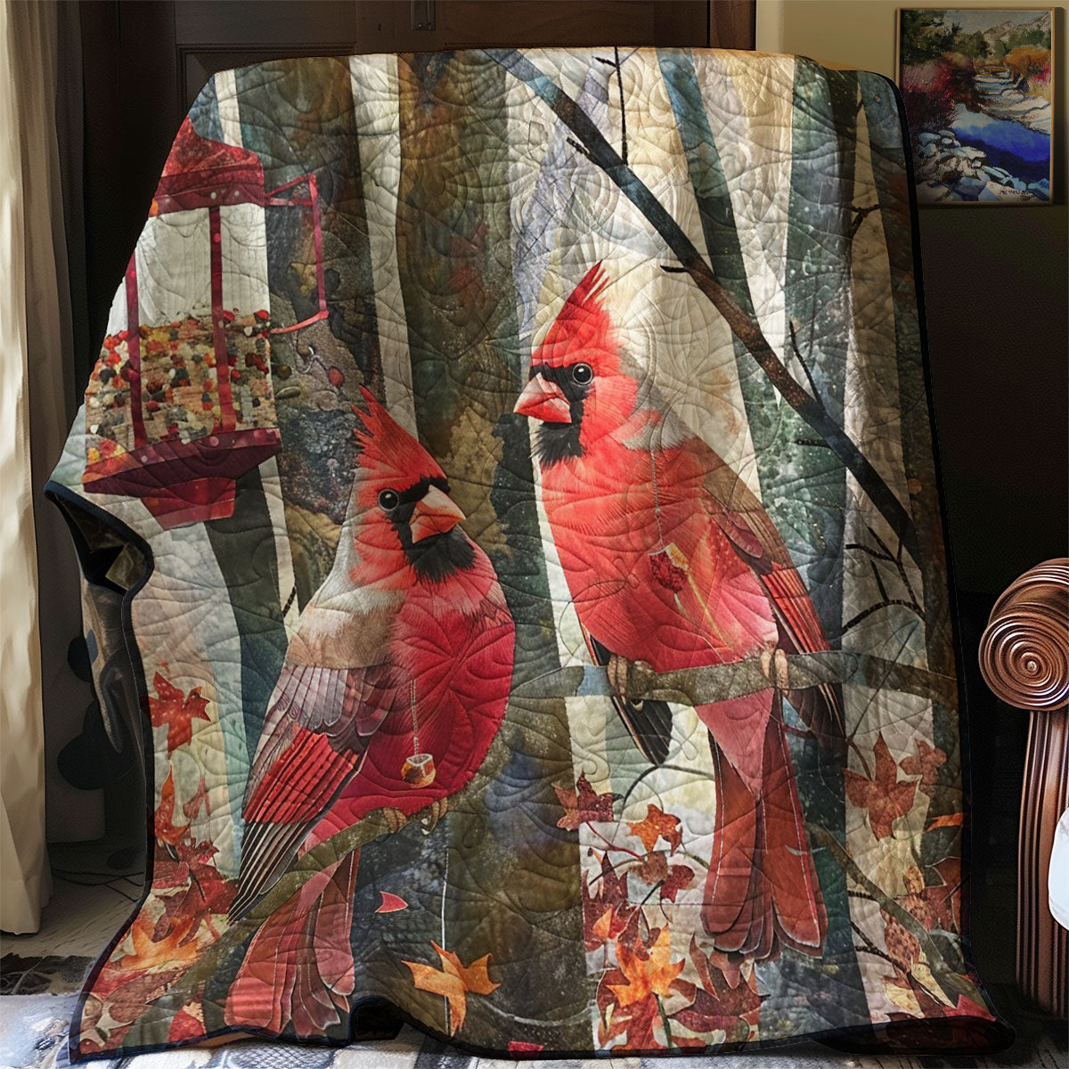 Couple Cardinals WM2308030CL Quilt