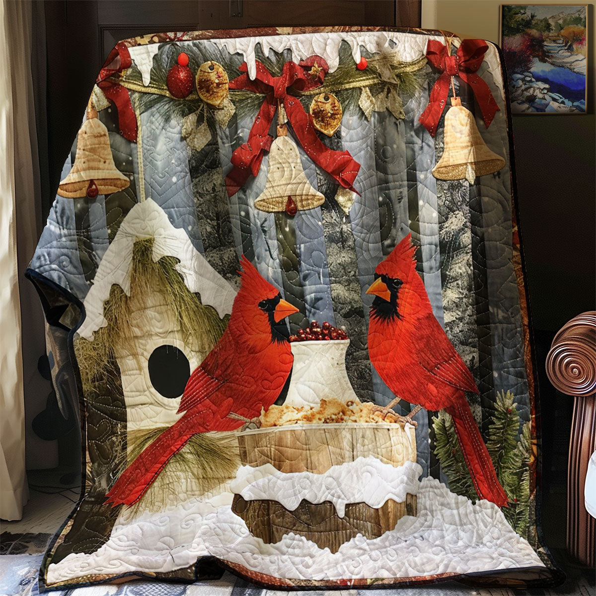 Couple Cardinals WM2908041CL Quilt