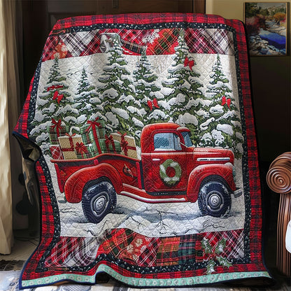 Cozy Christmas Red Truck WN1109007CL Quilt