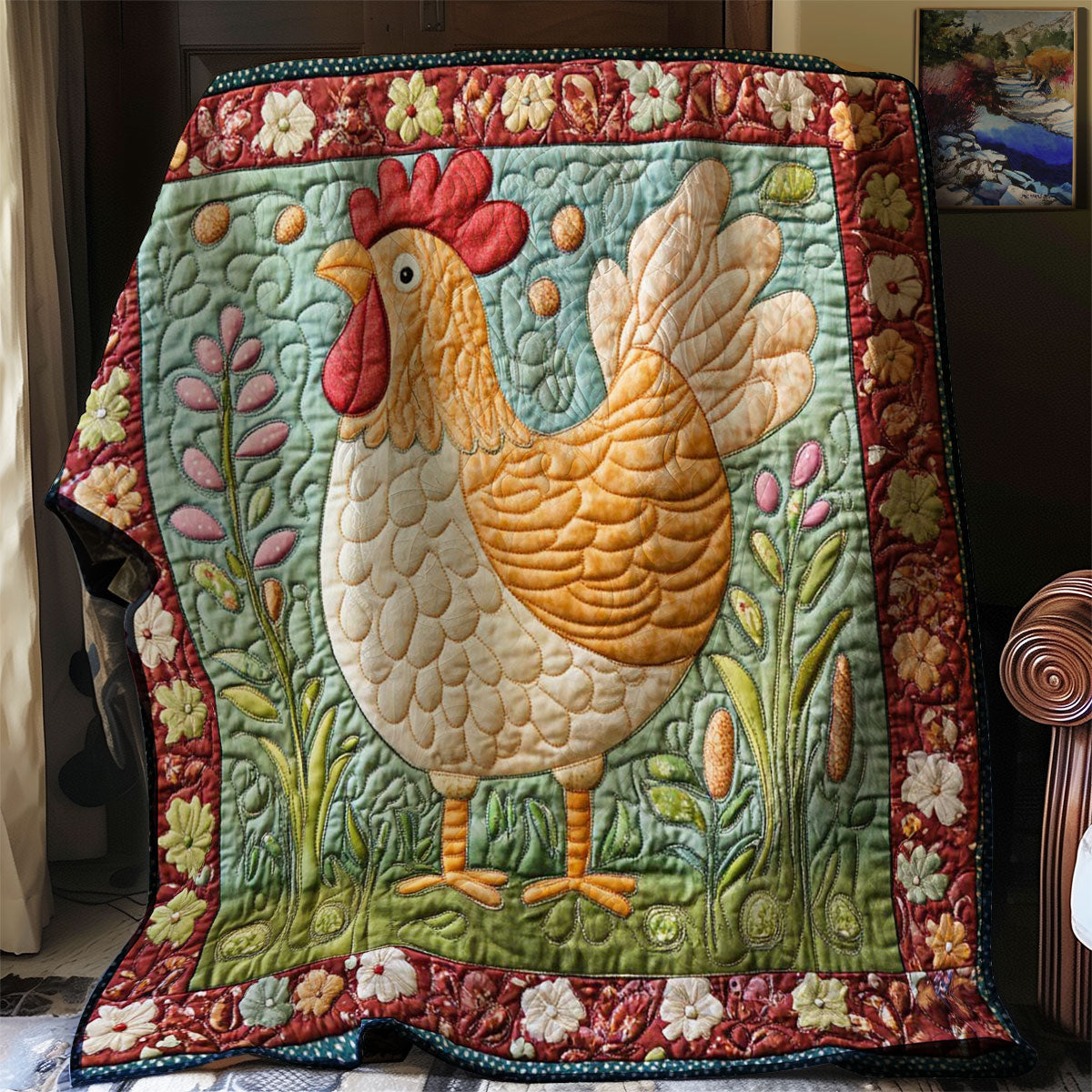 Cozy Cluck WN0208007CL Quilt