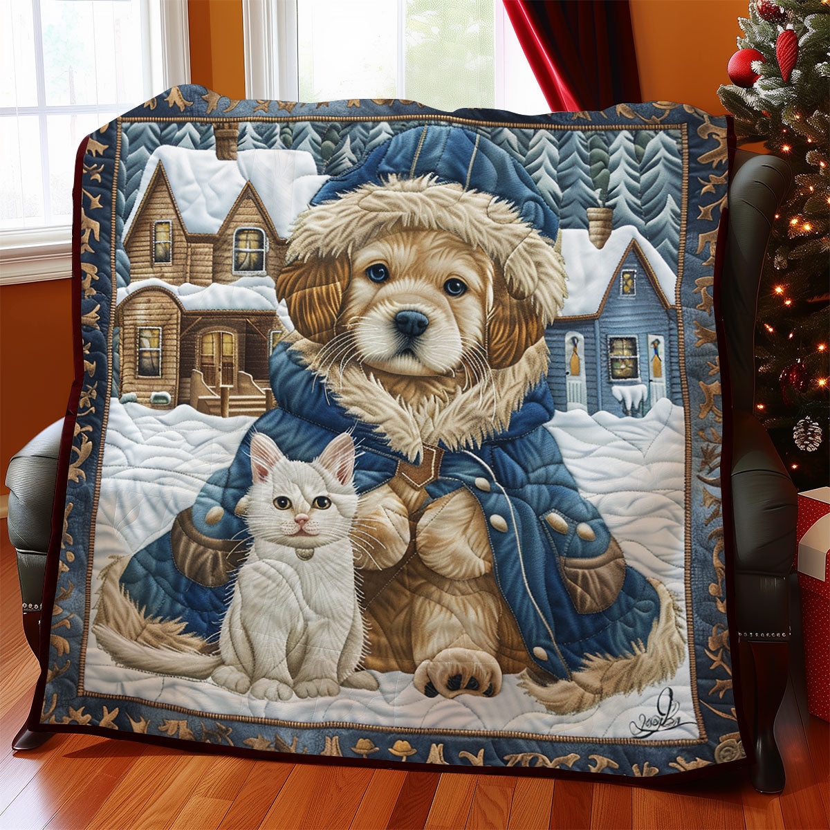 Cozy Dog And Cat SR2308041CL Quilt