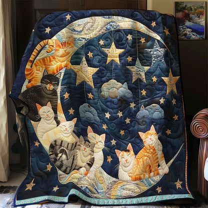 Crescent Moon Cats Rest WN0909095CL Quilt