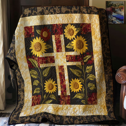 Cross And Sunflowers WN0208045CL Quilt