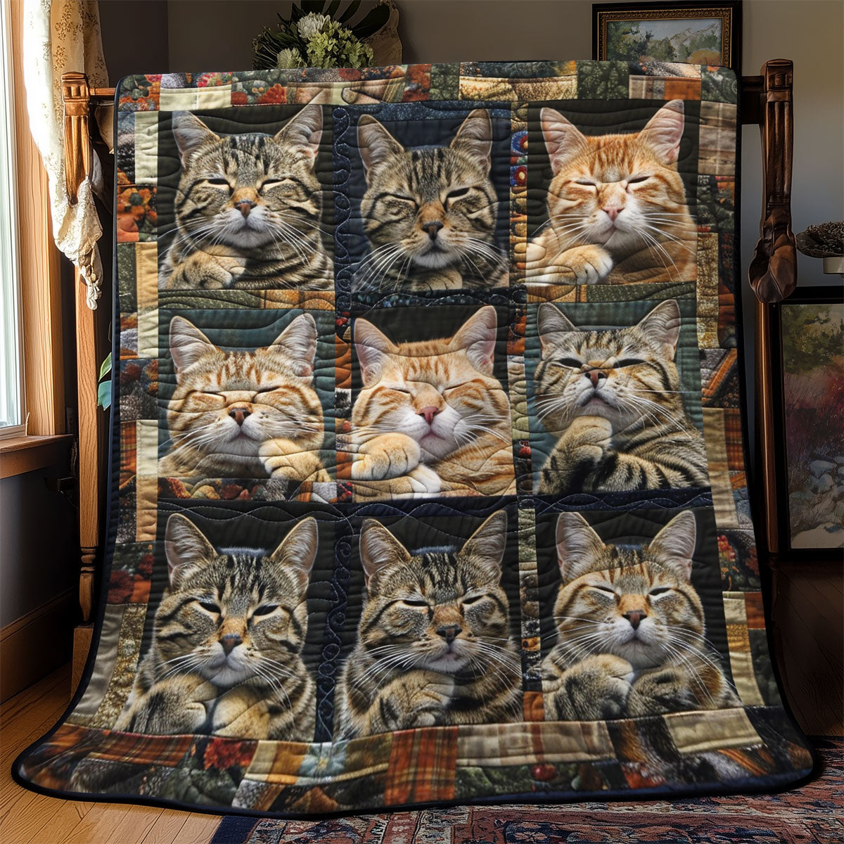 Crossed Paws Cats WN2208038CL Quilt