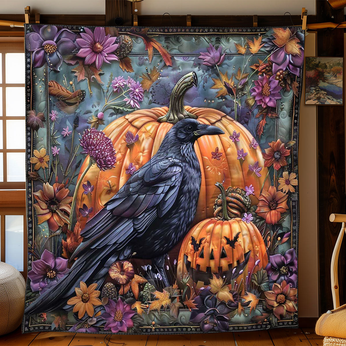 Crow's Pumpkin Patch WN1908069CL Quilt