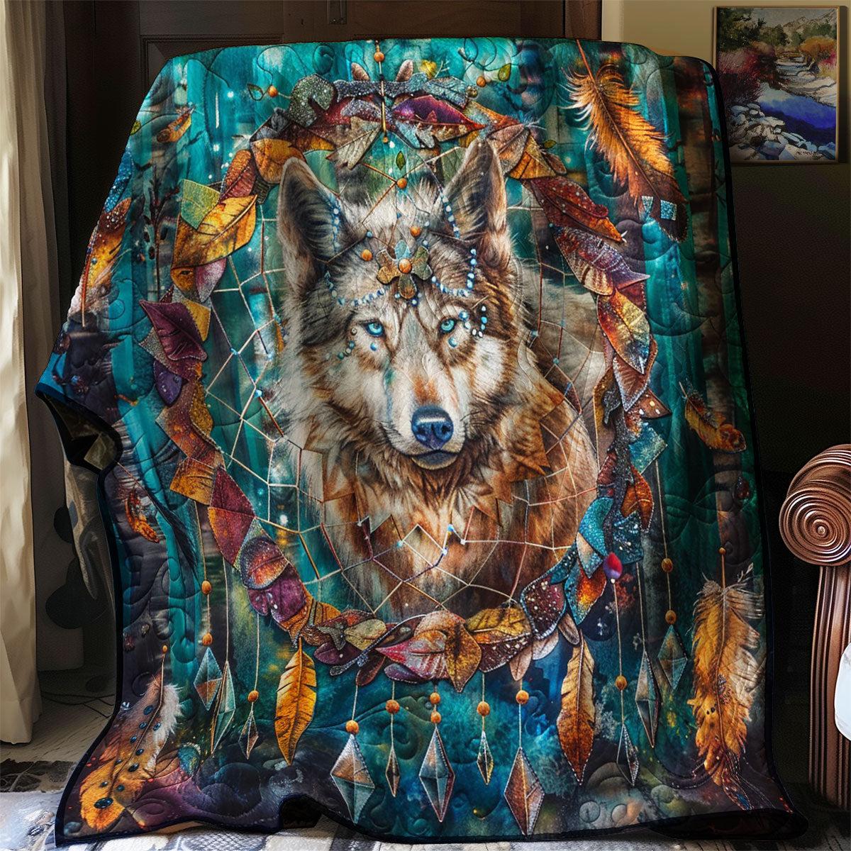 Crytal Wolf WM2308077CL Quilt