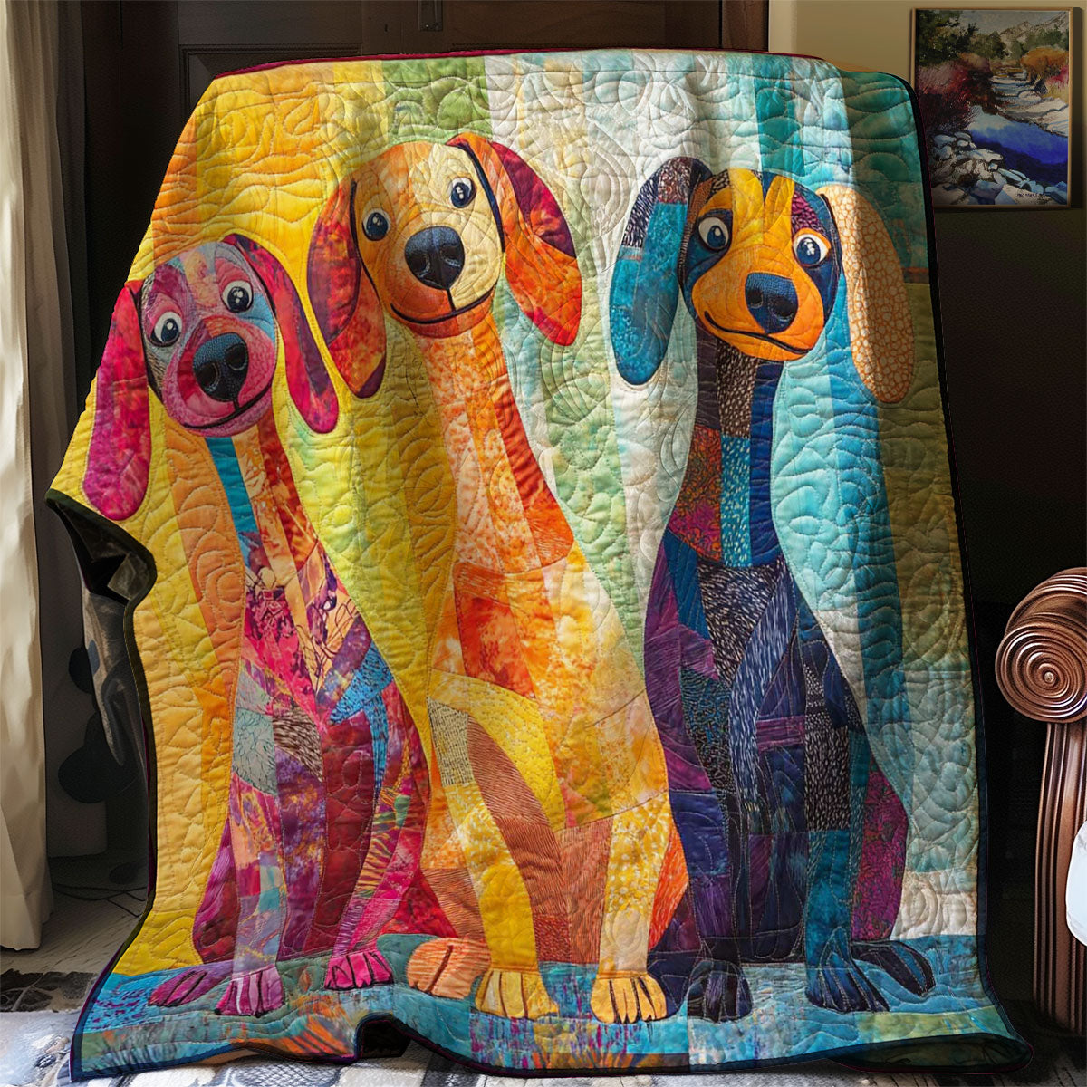 Dachshund Funny WN0508030CL Quilt