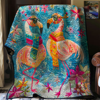 Dancing Party Flamingos WM2408030CL Quilt