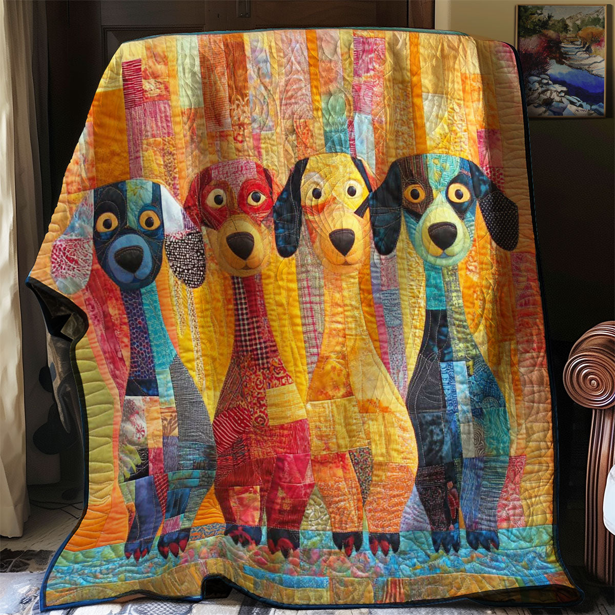 Dapper Dachshunds WN0508032CL Quilt