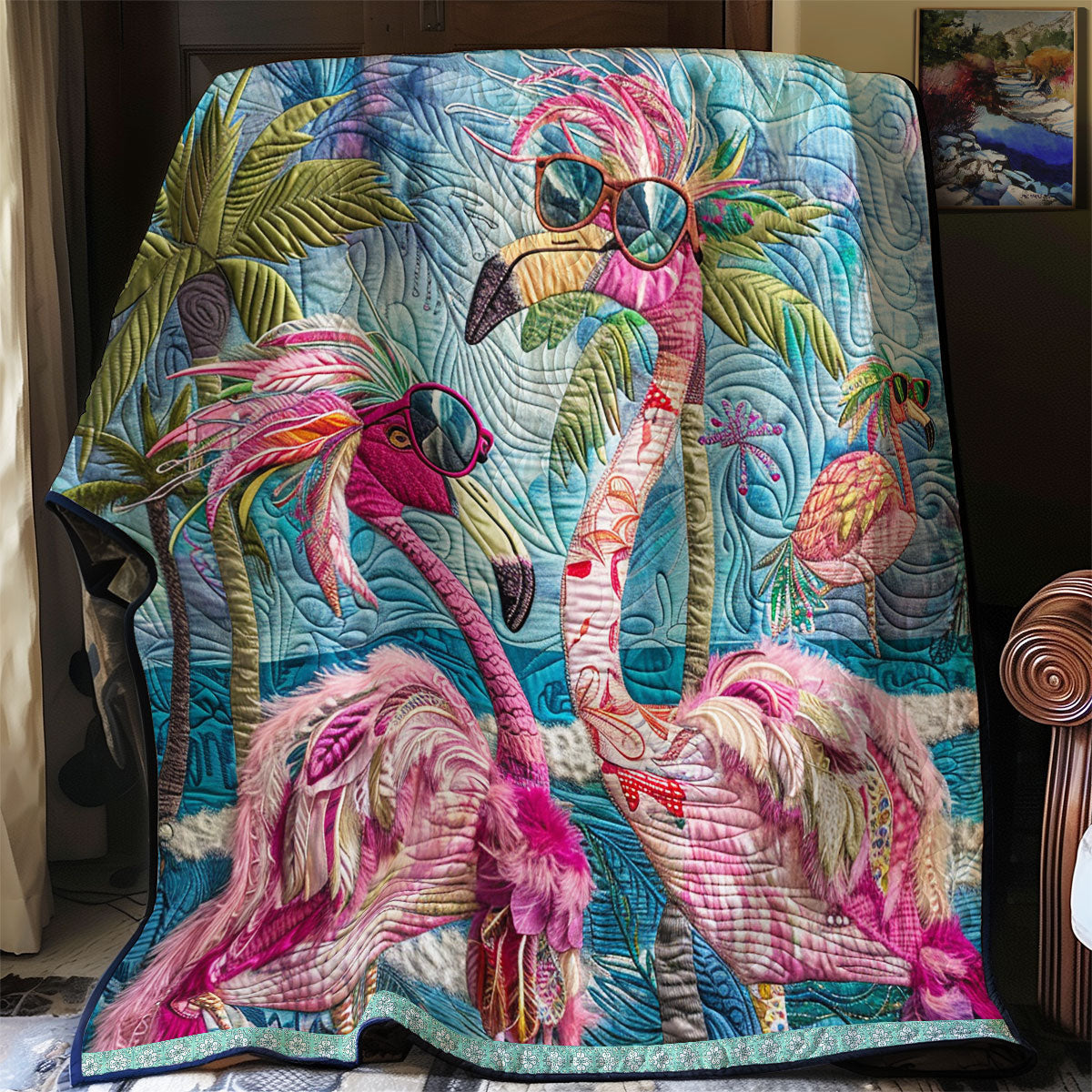 Dapper Flamingo Delight WN0909045CL Quilt