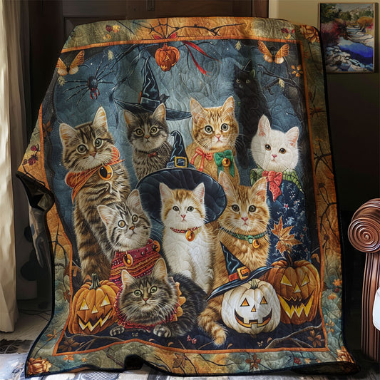 Dark Pumpkins Cat WM3008005CL Quilt