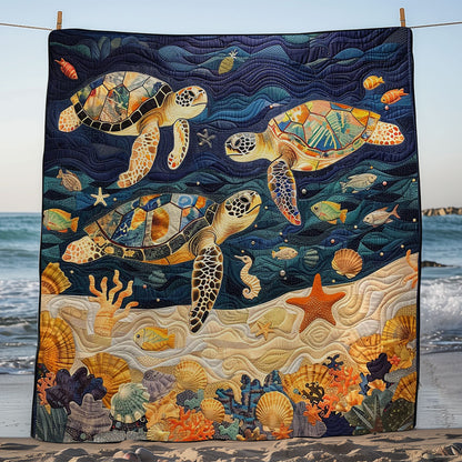 Depicting Sea Turtle WM2908045CL Quilt