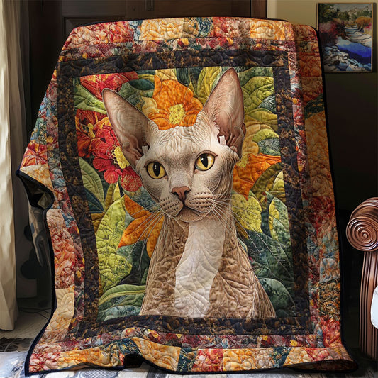 Devon Rex And Flowers WN0608088CL Quilt