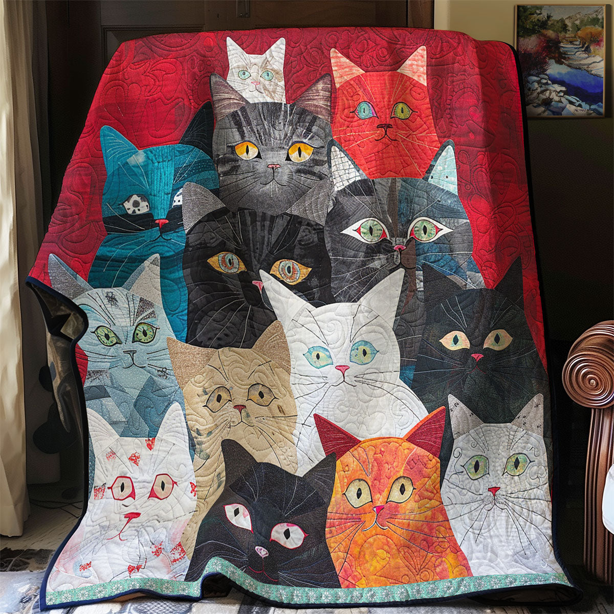 Direct Cats Stare WN0909086CL Quilt