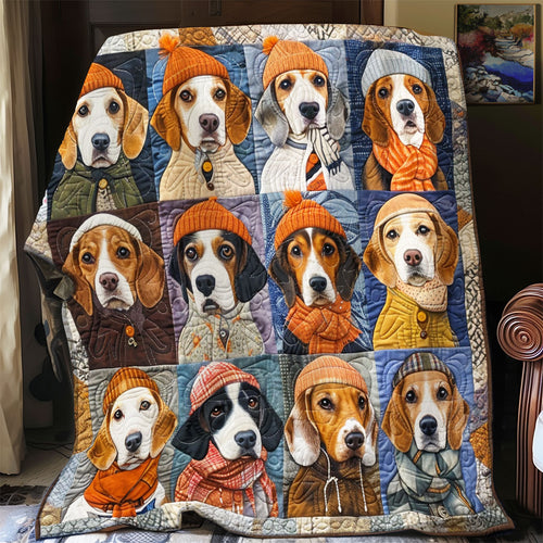 Playful Beagles SR0808037CL Quilt