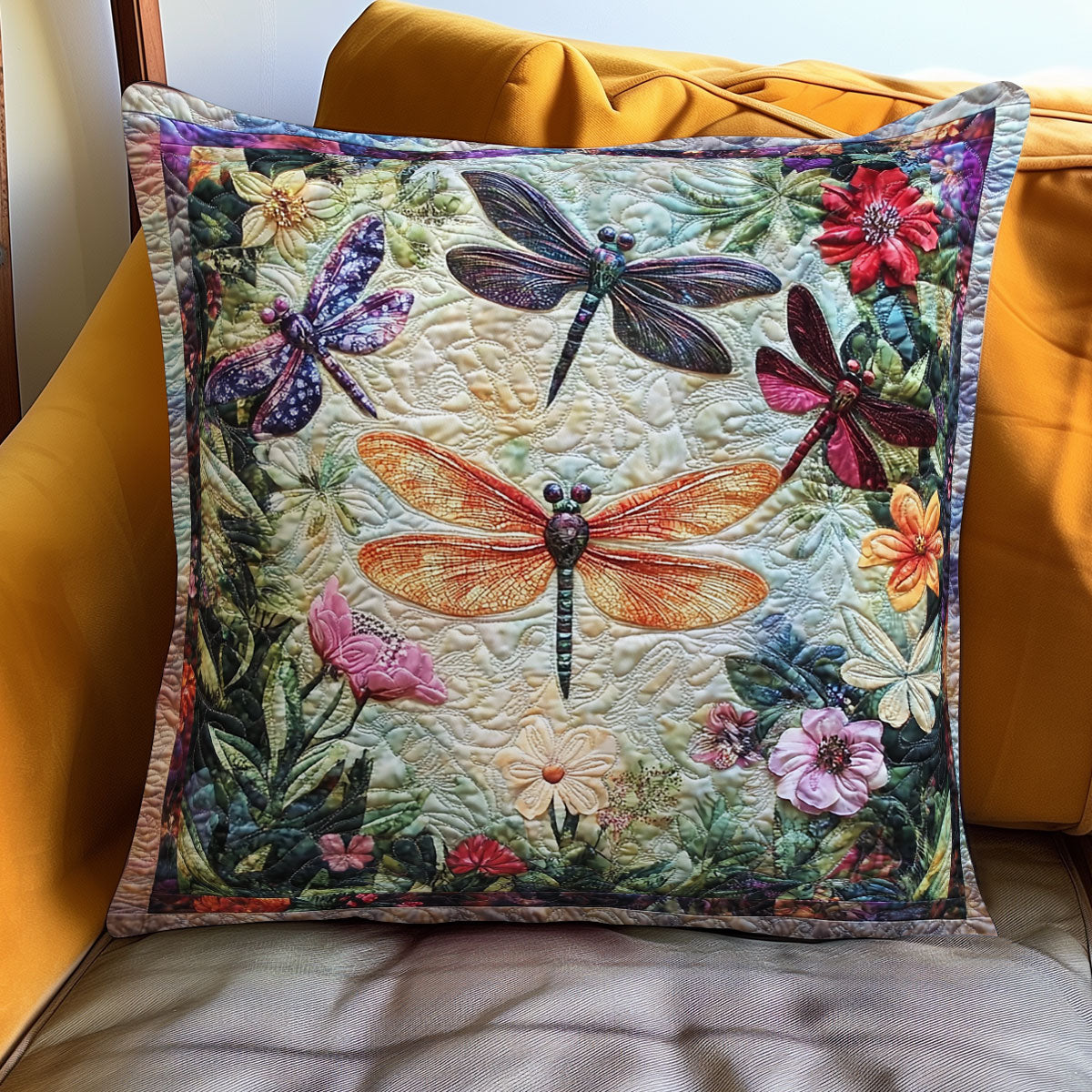 Dragonfly Cluster Cozy WN3107055CL Quilt Pillow Case