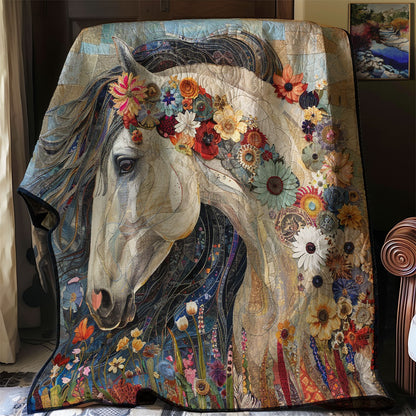 Elegant Florals Horse WM1608021CL Quilt