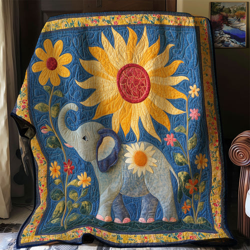 Elephant And Sunflowers WN0108056CL Quilt