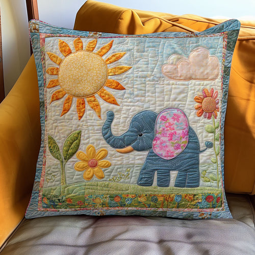 Elephant Patch Parade WN0108007CL Quilt Pillow Case