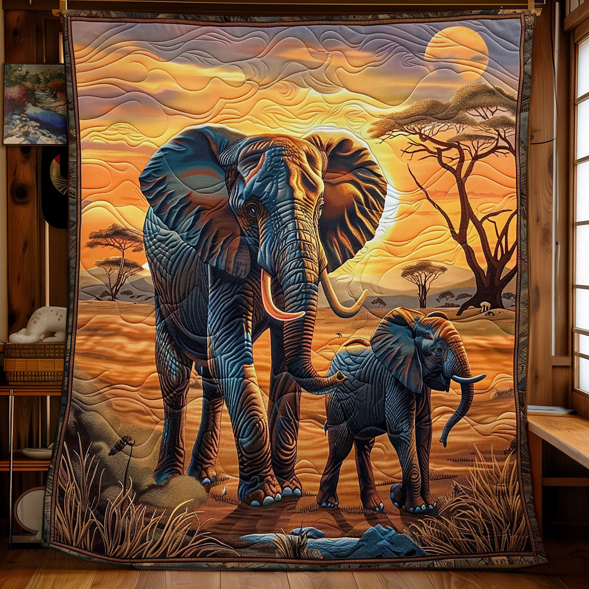 Elephant Woodland Protector SR2308028CL Quilt