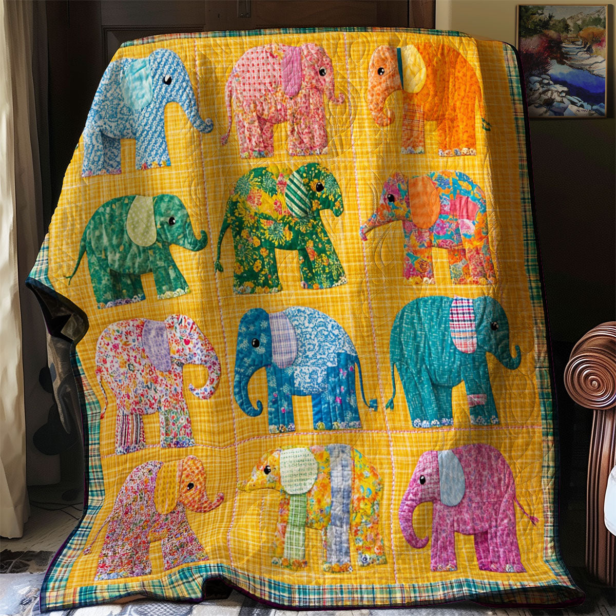 Elephants WM0508030CL Quilt