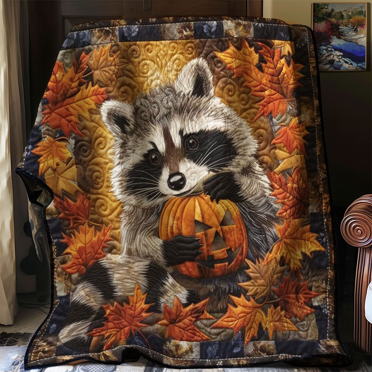 Enchanted Halloween Raccoon WN1508062CL Quilt