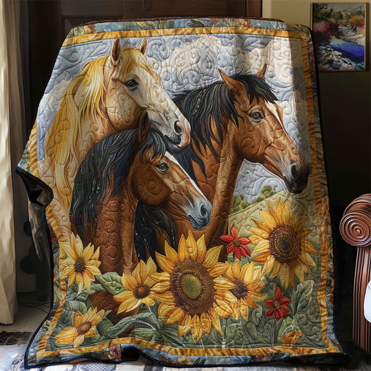 Equine Sunflowers WN3007038CL Quilt