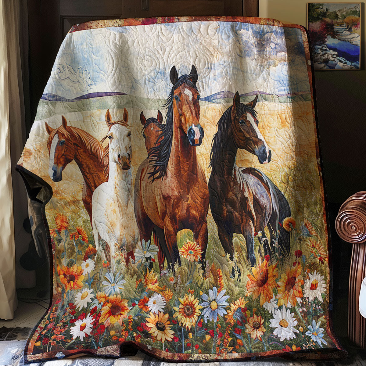 Fall Running Horse WM1308021CL Quilt