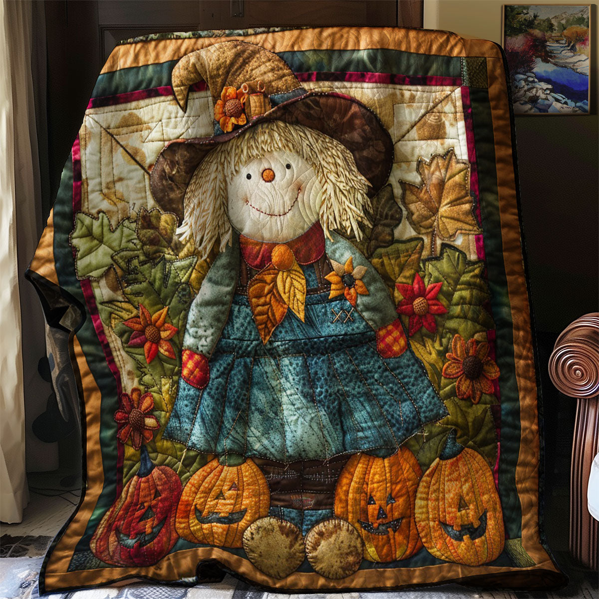 Fall Scarecrow WM1908011CL Quilt