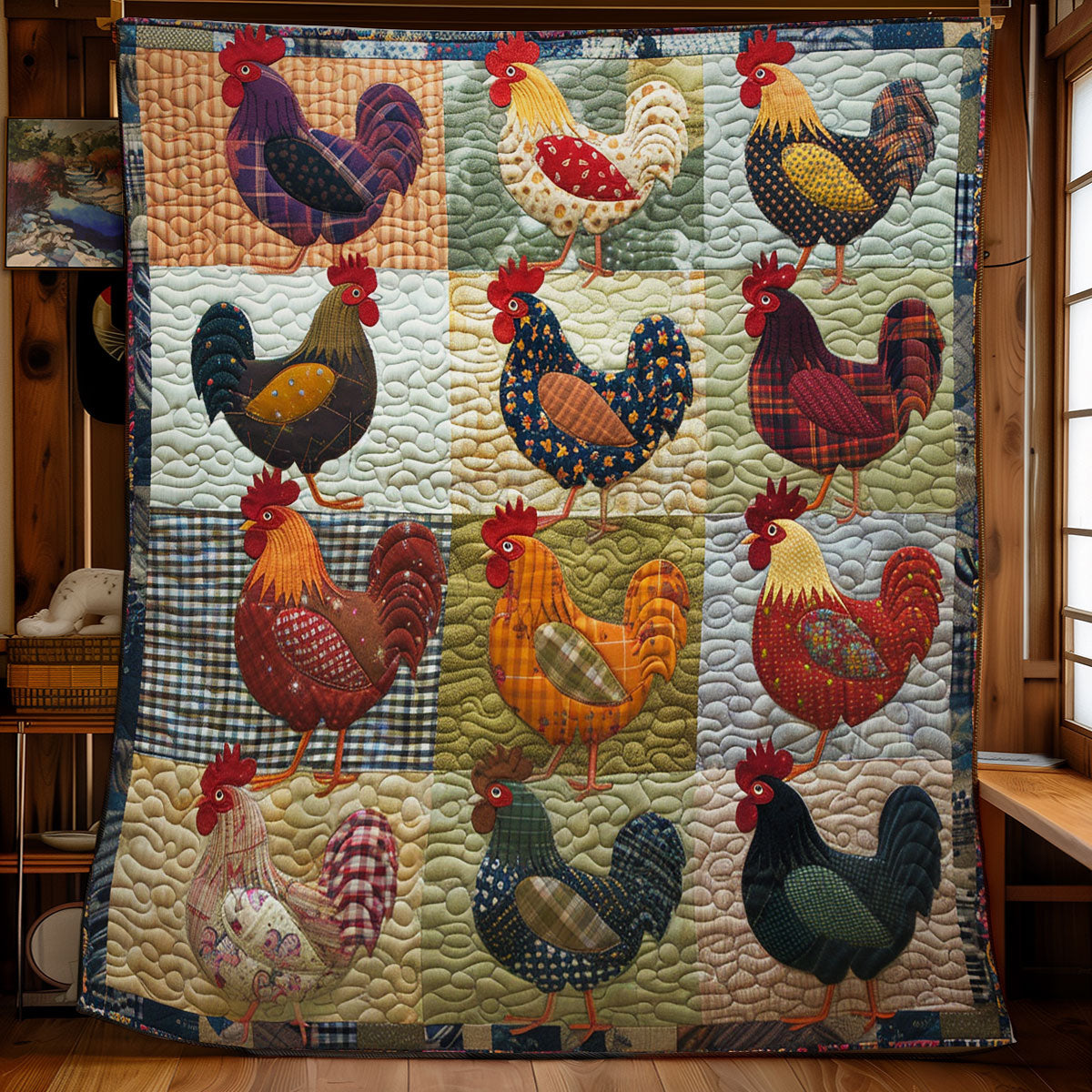 Farmhouse Chicken SR1908063CL Quilt